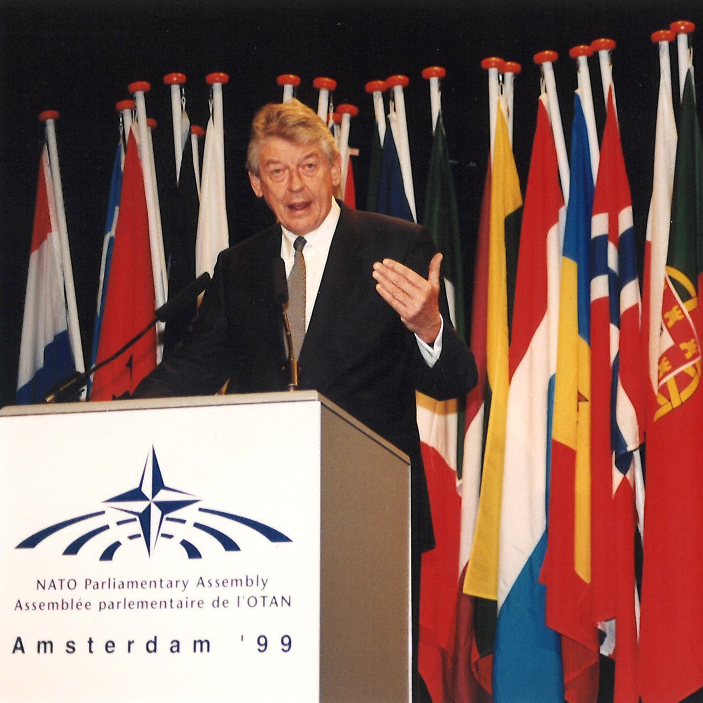 Session held in Amsterdam 1999 showing new name on the podium
